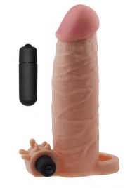 Реалистичная насадка на пенис с вибропулей - 17,8 см. - Lovetoy - во Владивостоке купить с доставкой