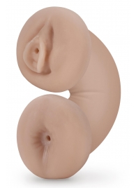 Телесный люминесцентный двусторонний мастурбатор Tasha - Blush Novelties - во Владивостоке купить с доставкой