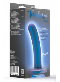 Синяя насадка с гладкой поверхностью Surrender 5.75 Inch Intermediate Pegging Dildo - 14,6 см. - Blush Novelties - купить с доставкой во Владивостоке