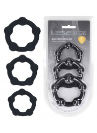 Набор из 3 эрекционных колец Beaded Silicone Cockring Set - Shots Media BV - во Владивостоке купить с доставкой