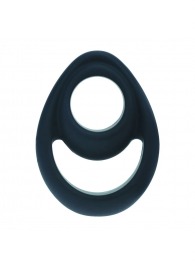 Черное эрекционное кольцо Double Ergo Silicone Cockring - Shots Media BV - во Владивостоке купить с доставкой