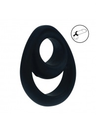 Черное эрекционное кольцо Double Ergo Silicone Cockring - Shots Media BV - во Владивостоке купить с доставкой