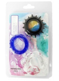 Набор из 3 эрекционных колец разного цвета и рельефа - Boys of Toys - во Владивостоке купить с доставкой