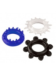 Набор из 3 эрекционных колец разного цвета и рельефа - Boys of Toys - во Владивостоке купить с доставкой