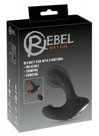 Черная анальная вибропробка с функцией расширения RC Butt Plug with 3 functions - Orion - во Владивостоке купить с доставкой