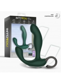 Зеленый вибромассажёр простаты Greeny - 12,8 см. - Intoyou - во Владивостоке купить с доставкой