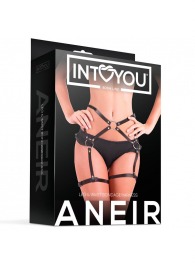Черные стрепы на бёдра Aneir - Intoyou - купить с доставкой во Владивостоке