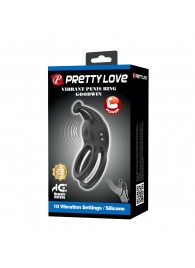 Черное перезаряжаемое виброкольцо Goodwin - Baile - во Владивостоке купить с доставкой