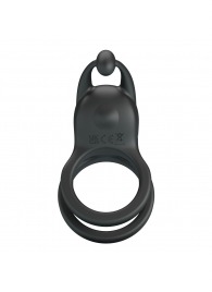 Черное перезаряжаемое виброкольцо Goodwin - Baile - во Владивостоке купить с доставкой