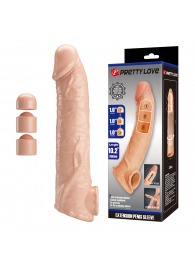 Телесный фаллоудлинитель с подхватом мошонки Silas - 26 см. - Baile - во Владивостоке купить с доставкой