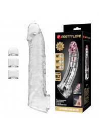 Прозрачный фаллоудлинитель с подхватом мошонки Silas - 26 см. - Baile - во Владивостоке купить с доставкой