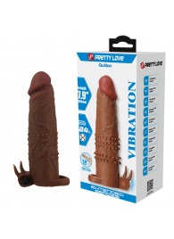 Коричневая насадка на пенис Quillon - 20 см. - Baile - во Владивостоке купить с доставкой