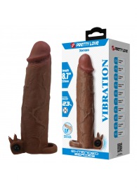 Коричневая насадка на пенис Xerxes - 22 см. - Baile - во Владивостоке купить с доставкой