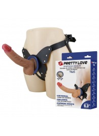 Поясной страпон Wells: трусики в форме бабочки и фаллоимитатор-насадка - Baile - купить с доставкой во Владивостоке