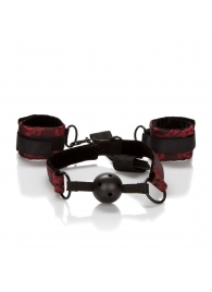 Кляп с наручниками Breathable Ball Gag With Cuffs - California Exotic Novelties - купить с доставкой во Владивостоке