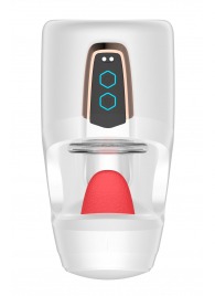 Белый мастурбатор с язычком и возвратно-поступательными движениями - Secwell - во Владивостоке купить с доставкой