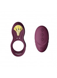 Фиолетовое эрекционное виброкольцо Bayek с пультом ДУ - Zalo - во Владивостоке купить с доставкой