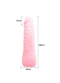 Удлиняющая насадка на пенис с расширением в основании - 18 см. - Baile - во Владивостоке купить с доставкой