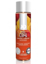 Лубрикант на водной основе с ароматом персика JO Flavored Peachy Lips - 120 мл. - System JO - купить с доставкой во Владивостоке
