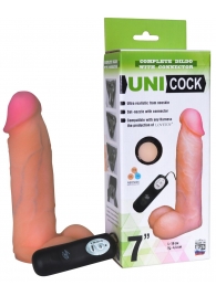 Фаллическая насадка Харнесс UNICOCK 7  с вибрацией - 19 см. - LOVETOY (А-Полимер) - купить с доставкой во Владивостоке