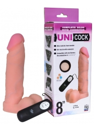Фаллическая насадка Харнесс UNICOCK 8  с вибрацией - 20 см. - LOVETOY (А-Полимер) - купить с доставкой во Владивостоке