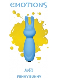 Голубой мини-вибратор Emotions Funny Bunny - Lola Games