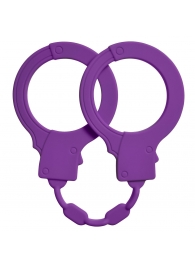 Фиолетовые силиконовые наручники Stretchy Cuffs Purple - Lola Games - купить с доставкой во Владивостоке