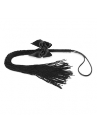 Чёрная плётка Lilly Whip Bijoux - Bijoux Indiscrets - купить с доставкой во Владивостоке