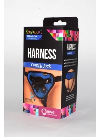 Сине-чёрные трусики-джоки Kanikule Strap-on Harness universal Comfy Jock с плугом и кольцами - Kanikule - купить с доставкой #SOTBIT_REGIONS_UF_V_REGION_NAME#