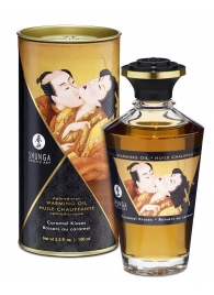 Массажное интимное масло с ароматом карамели - 100 мл. - Shunga - купить с доставкой во Владивостоке