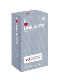 Презервативы с точками Unilatex Dotted - 12 шт. + 3 шт. в подарок - Unilatex - купить с доставкой во Владивостоке