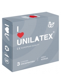 Презервативы с рёбрами Unilatex Ribbed - 3 шт. - Unilatex - купить с доставкой #SOTBIT_REGIONS_UF_V_REGION_NAME#