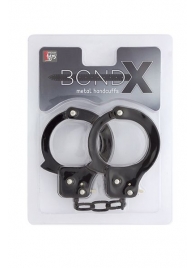 Чёрные наручники из листового металла BONDX METAL CUFFS BLACK - Dream Toys - купить с доставкой во Владивостоке