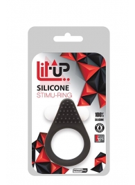 Чёрное эрекционное кольцо LIT-UP SILICONE STIMU RING 1 BLACK - Dream Toys - во Владивостоке купить с доставкой