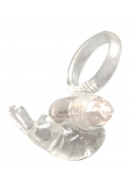 Прозрачное эрекционное кольцо с виброэлементом GOOD VIBES COCKRING RABBIT - Dream Toys - во Владивостоке купить с доставкой