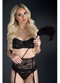 Стек с большим чёрным пером Large Feather Tickler - 65 см. - Blush Novelties - купить с доставкой во Владивостоке