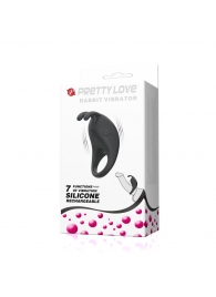 Чёрное эрекционное кольцо с вибрацией Rabbit Vibrator - Baile - во Владивостоке купить с доставкой