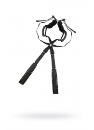 Чёрный бондажный комплект Romfun Sex Harness Bondage на сбруе - Romfun - купить с доставкой во Владивостоке