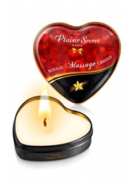 Массажная свеча с ароматом ванили Bougie Massage Candle - 35 мл. - Plaisir Secret - купить с доставкой во Владивостоке