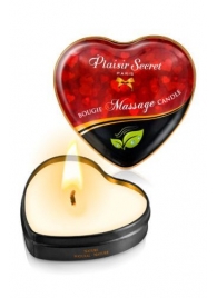 Массажная свеча с нейтральным ароматом Bougie Massage Candle - 35 мл. - Plaisir Secret - купить с доставкой во Владивостоке