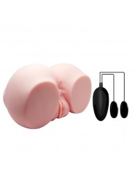 Телесный мастурбатор с двумя любовными тоннелями и вибрацией - Baile - во Владивостоке купить с доставкой