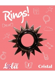 Чёрное эрекционное кольцо Rings Cristal - Lola Games - во Владивостоке купить с доставкой