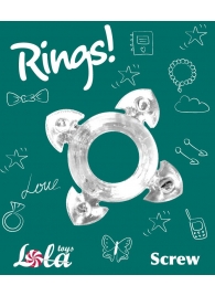 Прозрачное эрекционное кольцо Rings Screw - Lola Games - во Владивостоке купить с доставкой