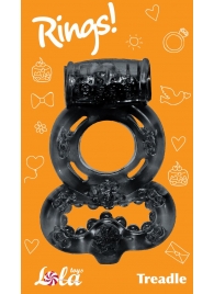 Чёрное эрекционное кольцо Rings Treadle с подхватом - Lola Games - во Владивостоке купить с доставкой