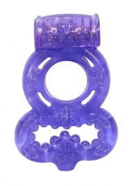 Фиолетовое эрекционное кольцо Rings Treadle с подхватом - Lola Games - во Владивостоке купить с доставкой