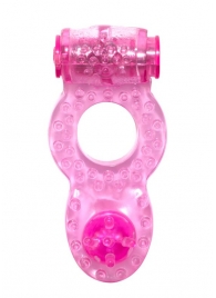 Розовое эрекционное кольцо с вибрацией Rings Ringer - Lola Games - во Владивостоке купить с доставкой