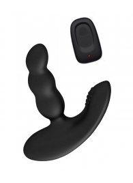 Черный силиконовый стимулятор простаты Levett Nitoc с пультом ДУ - Levett - во Владивостоке купить с доставкой