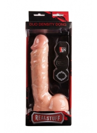 Телесный фаллоимитатор REALSTUFF DUO DENSITY DONG 9INCH - 22,9 см. - Dream Toys