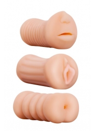 Набор из 3 мастурбаторов LIFELIKE STROKER SET - Dream Toys - во Владивостоке купить с доставкой