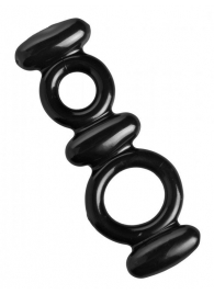 Двойное эрекционное кольцо Dual Stretch To Fit Cock and Ball Ring - XR Brands - во Владивостоке купить с доставкой